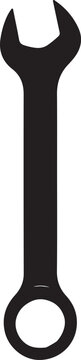 Combination wrench, spanner with open box or ring end flat vector icon for apps and websites