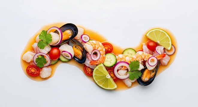 Exquisite Mariscal: A Macro Celebration of Freshness and Wholesome Chilean Seafood Salad