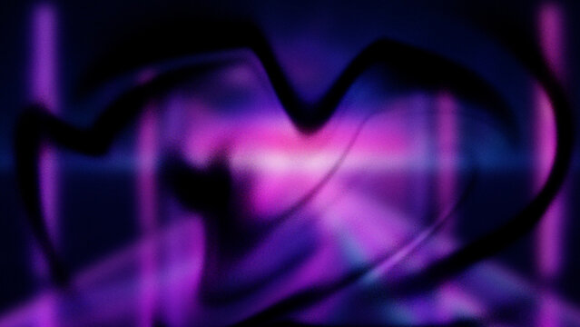 Heart shaped light purple pink abstract vector illustration, flat design