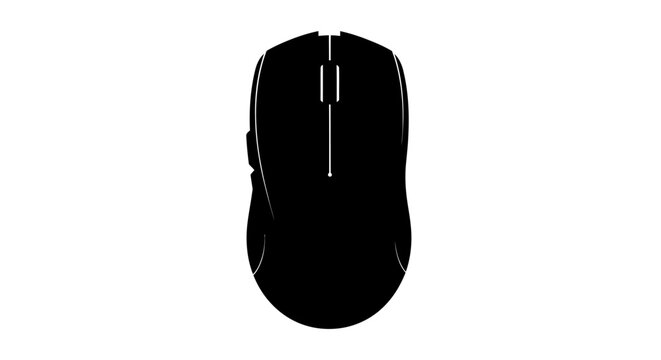 Black computer mouse device.