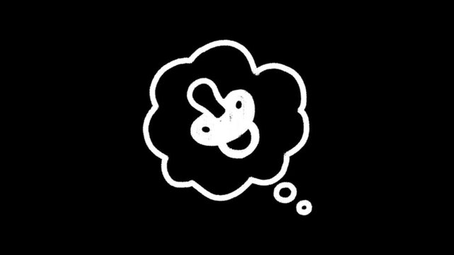 Baby Pacifier Thought Bubble &ndash; Symbol of Parenthood and Nurturing