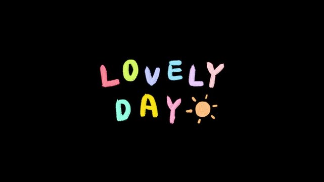 Lovely Day&rdquo; Text Graphic &ndash; Symbol of Positivity and Cheerful Vibes