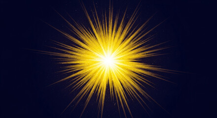 Fototapeta premium Vibrant yellow light explosion in dark space with dynamic rays