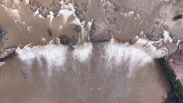 Aerial View of Chitrakote Waterfalls Chhattisgarh India