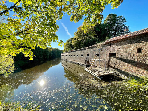 KALININGRAD, RUSSIA  September, 27, 2021: The Friedland Gate is a 19th-century architectural monument. Kaliningrad
