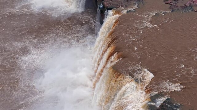 Aerial View of Chitrakote Waterfalls Chhattisgarh India