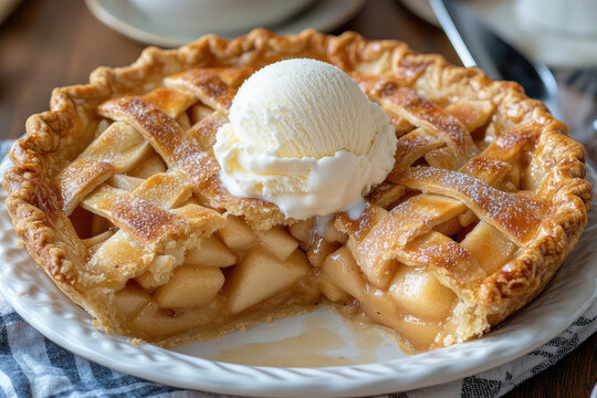 apple pie with cream