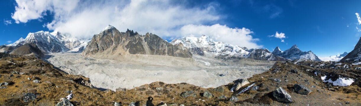 Mount Cho Oyu peak Ngozumba glacier Himalaya mountain