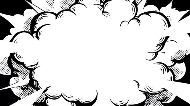 Cartoon Pop Card Orange Cloud