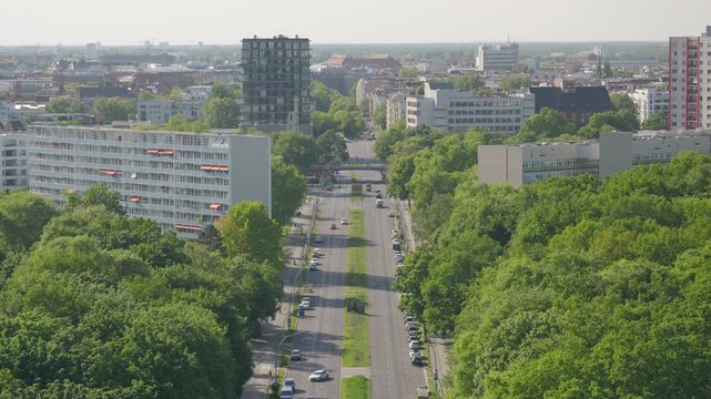 Berlin Tiergarten Panorama from Victory Column toward Hansaviertel and Moabit