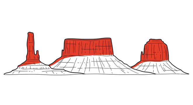 Red Rock Formations Desert Landscape Features.
