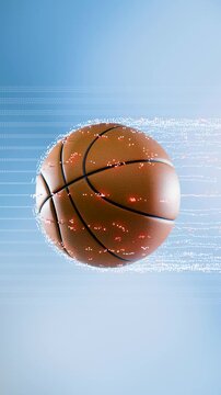 Animation of Rotating basketball Sport equipment as loopable 4K video background.