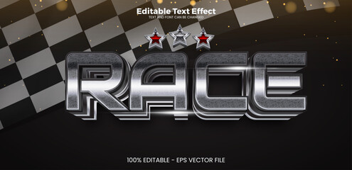 Race editable text effect in modern trend style © Dhm