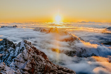 Fototapeta premium Sonnenaufgang Zugspitze