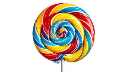 Bunte Spiral-Lutscher auf wei&szlig;em Hintergrund, PNG