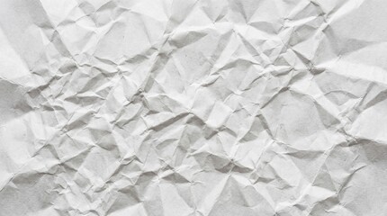 Obraz premium Crushed White Paper Texture Background - Abstract Wrinkled Surface
