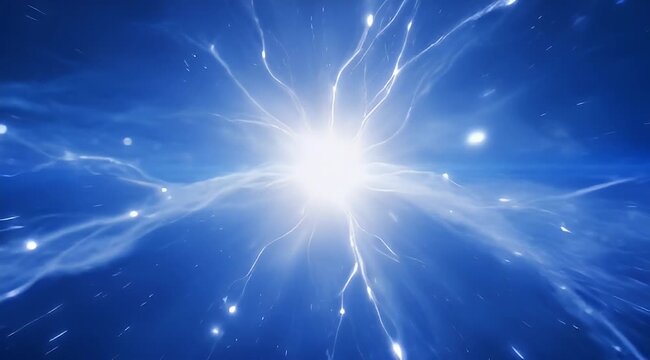 Neural Network Connections with Sparkling Lights.