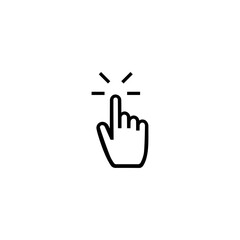 Obraz premium Hand Click Interaction Gesture Icon