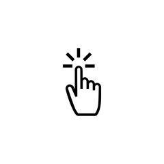 Fototapeta premium Hand Click Tap Gesture Icon