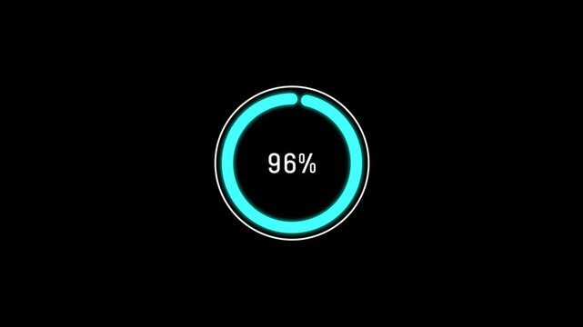 Circular Loading Animation 4K , Futuristic Progress Indicator. Tech Progress Ring Motion Graphic.