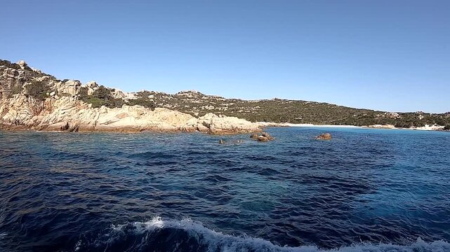 View of the Island of Budelli, Maddalena Archipelago, Sardinia, Italy
