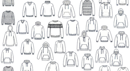 Collection of Various Hoodie and Sweatshirt Designs. © AAS CREATIVE
