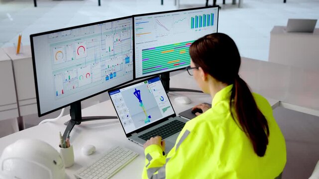 Engineer Doing Stress Simulation And 3D Metrology