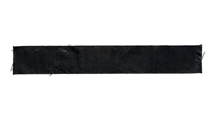 black torn wrinkled tape isolated transparent png background,Design template or mockup.design element,black and white