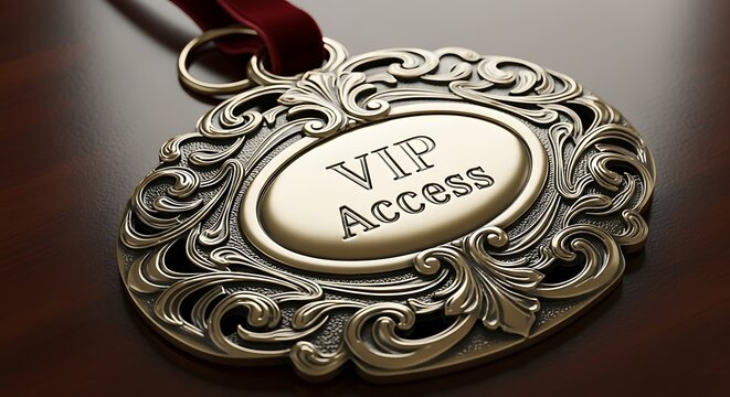 Elegant VIP Access Pass - Exclusive Event Invitation and Privileges.