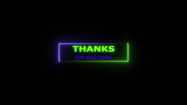 thanks for watching animation for tiktok videos content with black background ,High-quality 4K footage Perfect as a professional and friendly video outro
