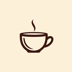 Obraz premium Steaming Coffee Cup Illustration Design Element.