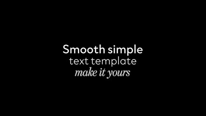 Smooth Simple Text Template