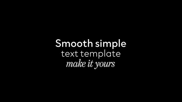 Smooth Simple Text Template