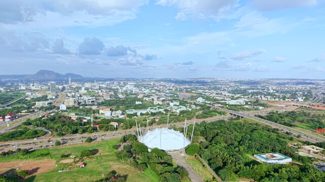 Ariel Short of abuja City vide and landscape with a beautiful side view of the city