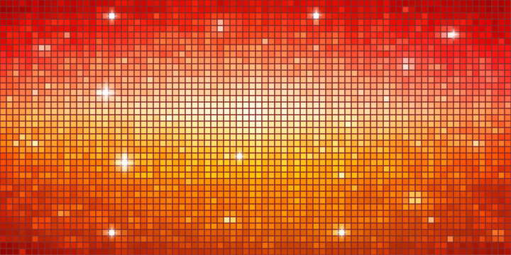 Sequin pink disco mosaic tile background with glitter sparkle light gradient