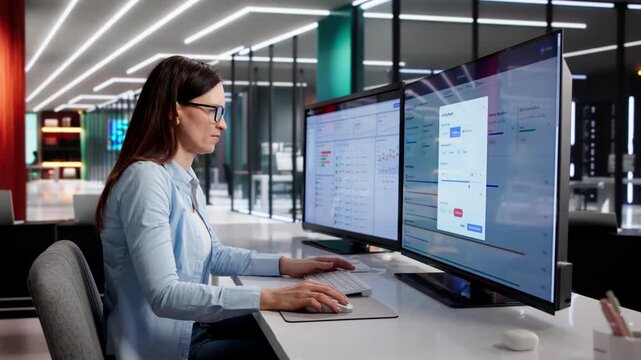 Marketing Strategist Reviewing Real-time Financial KPIs
