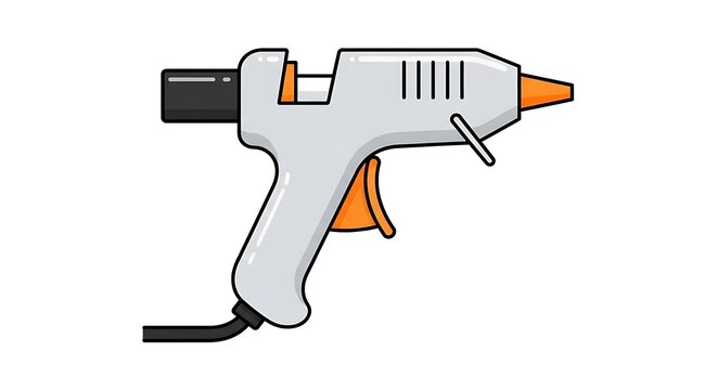 Electric Hot Glue Gun Tool Illustration.