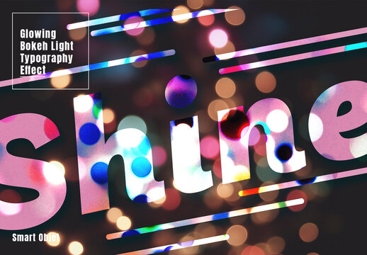 Glowing Bokeh Light Effect for Bold Typography