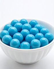 Blaue Mini-Lutscher in Schale