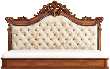 Upholstered Headboard - Elegant Upholstered Headboard for Adding Comfort and Style to Beds in Bedrooms and Guest Rooms Isolated on White Background