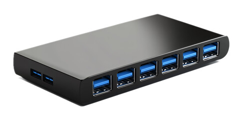 USB Wi-Fi Adapter Isolated on White Background - Wireless USB Wi-Fi Network Adapter