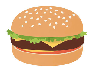 Vegan Burger - Plant-Based Burger - Isolated on White Background