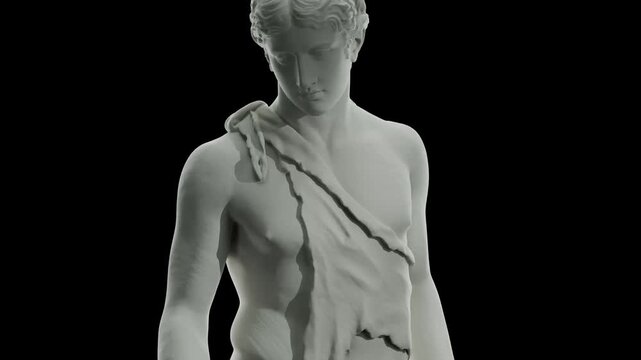 Sculpture of Dionysus of Tivoli Made with 3D render not AI
