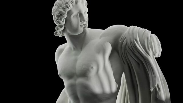 Sculpture of Dioscurus Made with 3D render not AI

