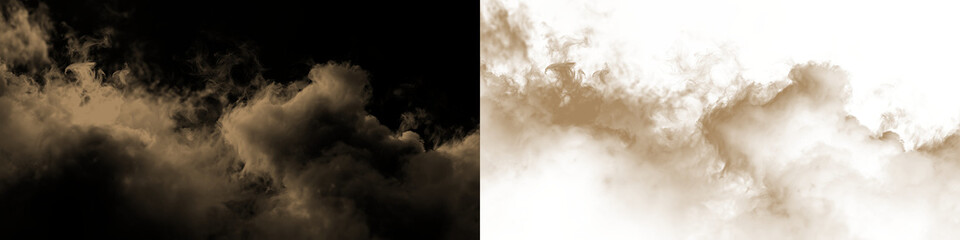 Fototapeta premium Sand, dust, brown, natural, smoke realistic dust PNG with brown sandstorm cloud and textured explosion. This PNG Overlay is transparent, ideal for desert scenes, pollution or storm effects.