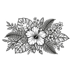 Flower Drawing Illustration