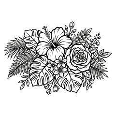 Flower Drawing Illustration