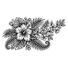Flower Drawing Illustration
