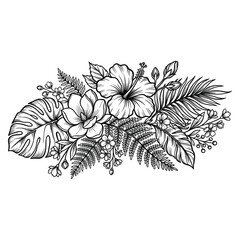 Flower Drawing Illustration