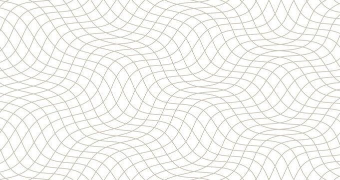 Abstract wavy geometric line pattern. Intersecting curved grid lines background. Vector illustration